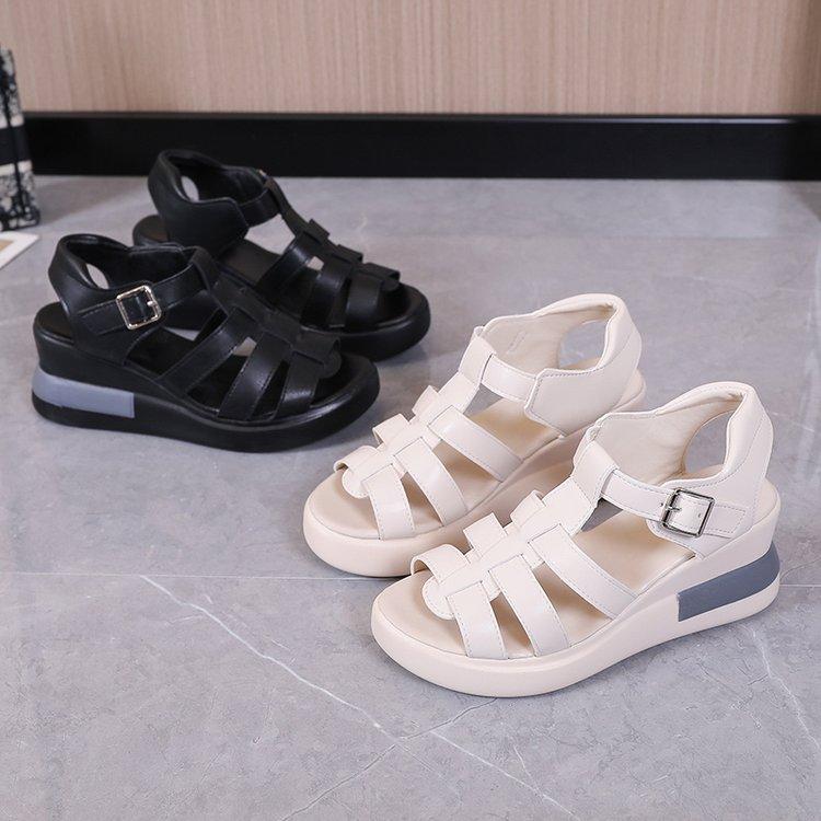 Женские спортивные сандалии на танкетке, сексуальные женские сандалии с открытым носком, уличная крутая обувь на платформе, женские пляжные сандалии De Mujer