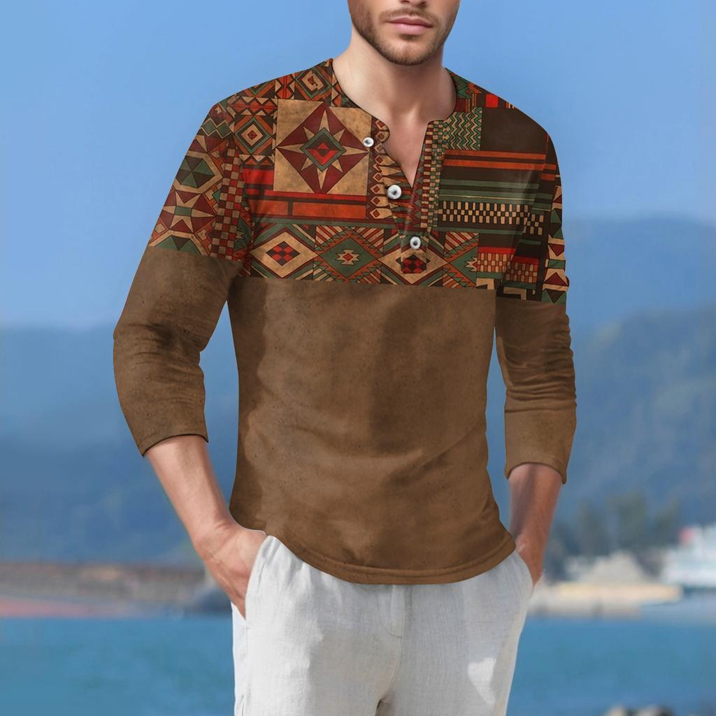 Мужская футболка уличная повседневная мода с длинными рукавами