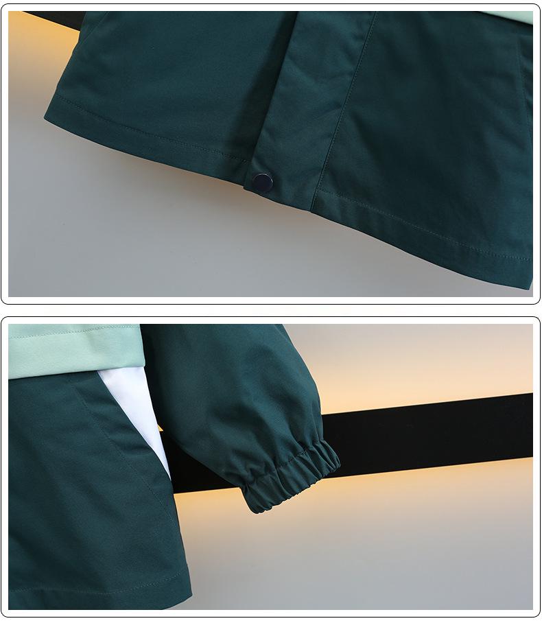 Мужская куртка-ветровка в стиле колор-блок – Куртка 3-в-1 для весны и осени – Крутая и модная верхняя одежда