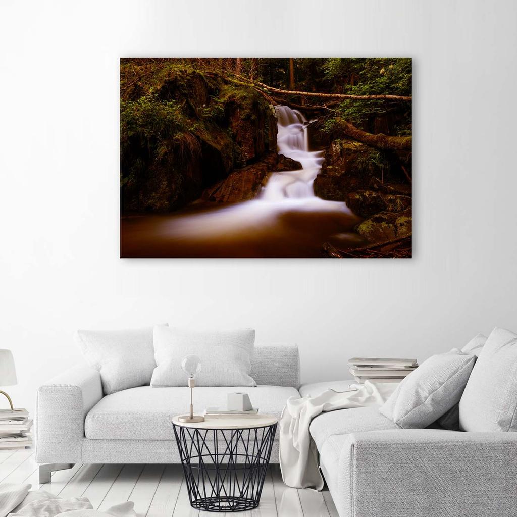Canvas print, Waterfall in the mountains landscape nature