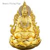 1PCS 13cm Alloy Car Accessories Double-sided Guanyin Car Perfume Base Household Decoration Craft Gifts