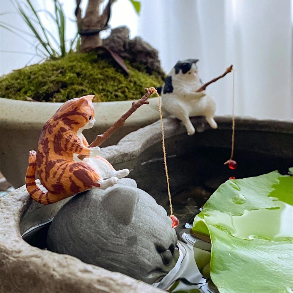 8 типов DIY Рыбалка Кошка украшения для аквариума ландшафтный дизайн креативные украшения дома аксессуары товары для домашних животных