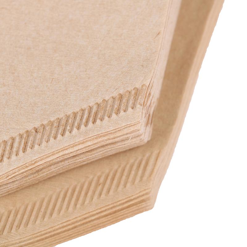 40 шт. экологически чистые неотбеленные оригинальные деревянные ручные фильтры для кофе