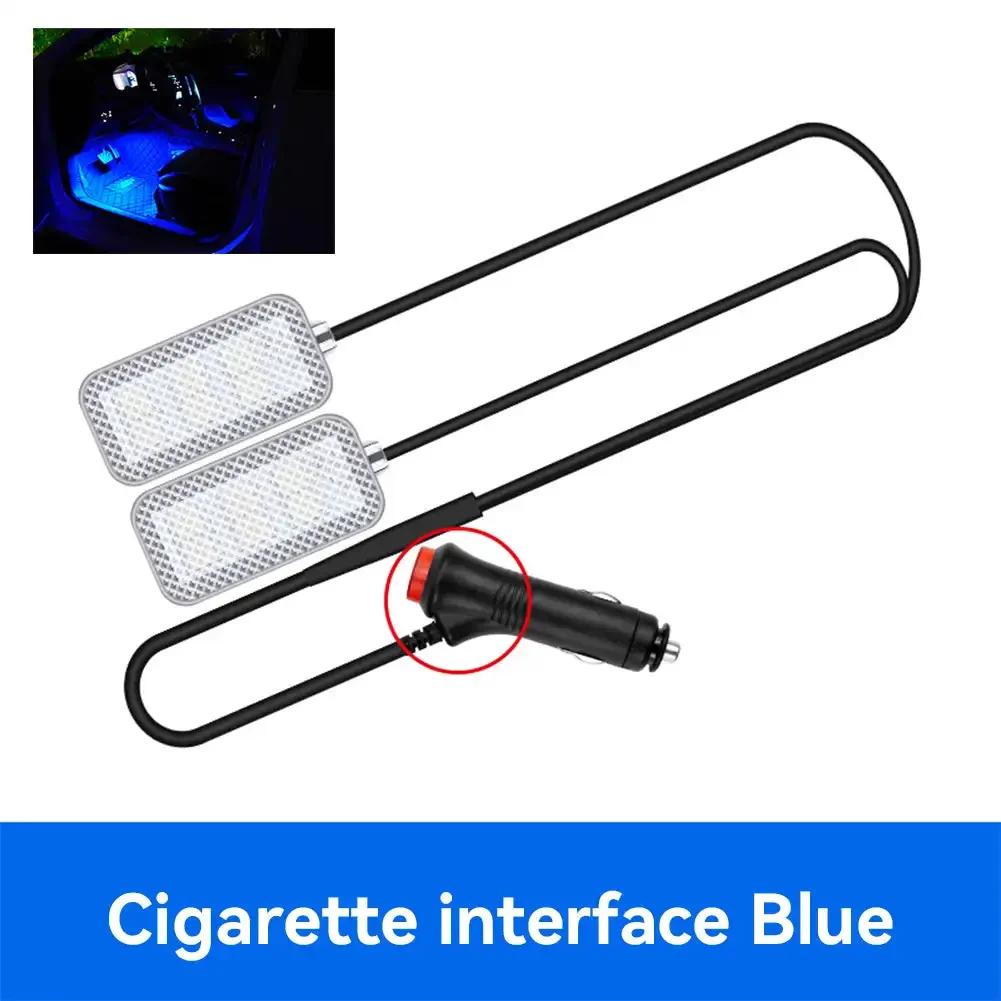 Автомобильная подсветка салона для ног USB LED Подсветка заднего сиденья Автомобильная атмосфера С лампой-пепельницей USB для прикуривателя Светодиодные ленты Автоаксессуары