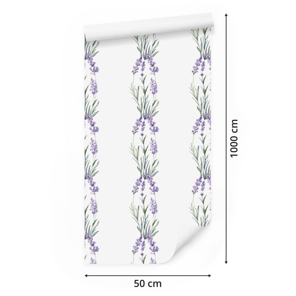 Lavender Flowers Wallpaper for Living Room and Bedroom 50x1000