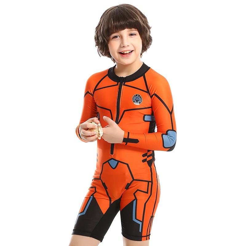 Kids UV Protection Long Sleeve One-Piece Rash Guard Swimsuit Swimming Diving Snorkeling