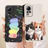 For Infinix Note 11 Case X663 X663B Cute Cat BOOk Cover Soft Silicone Phone Cases For Infinix Note 11 Note11 6.7 Inches Bumper