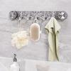 Transparent Wall Mounted Corrugated Row Hook 5 Hooks Sundries Storage Hook  Bathroom Accessories