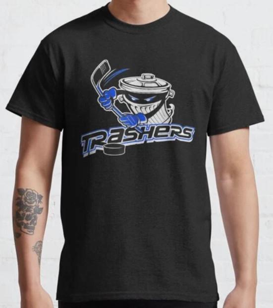 ПРОДАНО Danbury Trashers Винтажная футболка для хоккея на льду Классическая футболка S5XL Унисекс Футболка