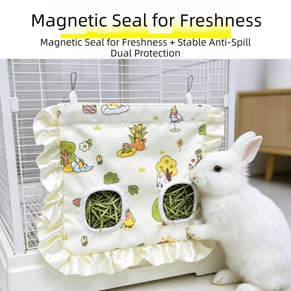 Magnetic Sealing Rabbit Hay Bag Leak-Proof Pet Feeding Bag  For Rabbit Chinchillas Rats