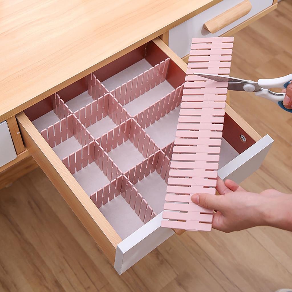 Drawer Divider Plastic Multifunctional Adjustable Drawer Separators Storage Divider for Home