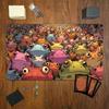 Colorful Frog Family Magic Party Mouse Pad Playmat 24"X14" MTG TCG Office Desk Mat for Work Game PC Laptop Rug Carpet MousePad