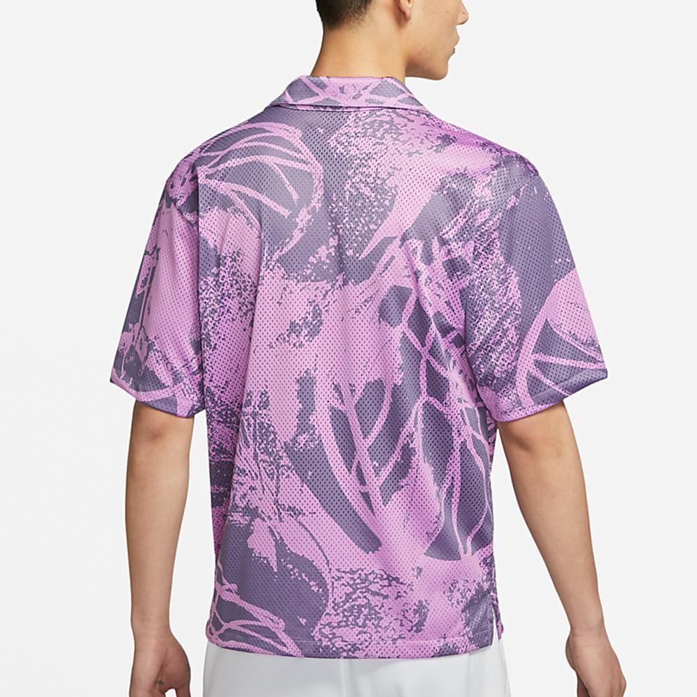 Air Jordan Flight Knit Print Loose Basketball Short Sleeve Shirt Men Tops Light-Purple CZ4736-591