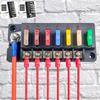 12V Blade Fuse Box Holder 4/6 Ways Fuse Block with LED Indicator Waterproof Cover Safe Compact Circuit Car Marine Fuse Panel