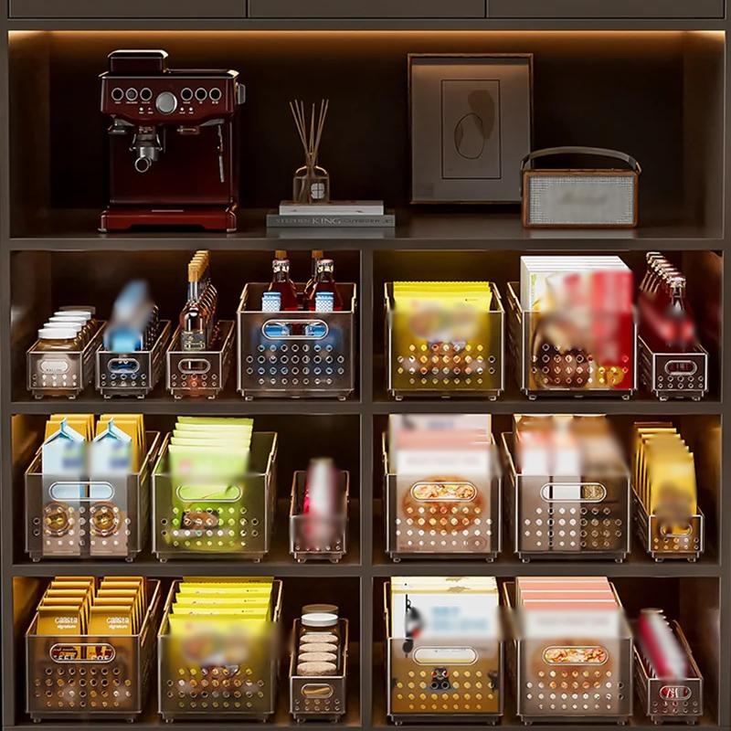 Stretchable Storage Drawer Large Capacity Kitchen Cabinet Organizer Snacks Cosmetics Storage Box Wardrobe Organizer Save Space