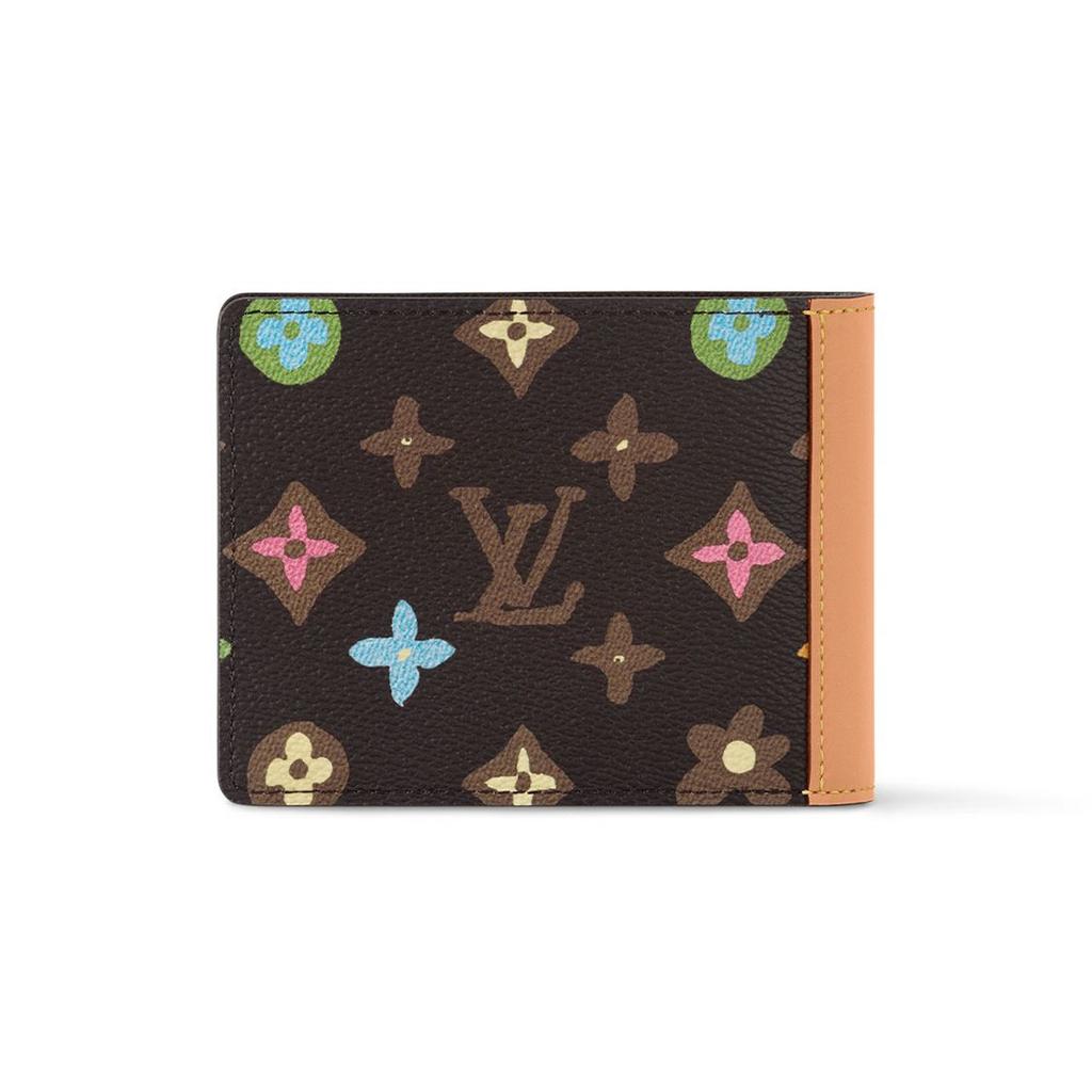 Louis Vuitton Lv X Tyler Collaboration Logo Print Flap Leather Wallet Unisex wallet Multicolor M83334