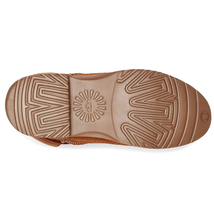 UGG Ботинки Esther Fleece Linen Snow Boots женские коричневые 1103809-CHE