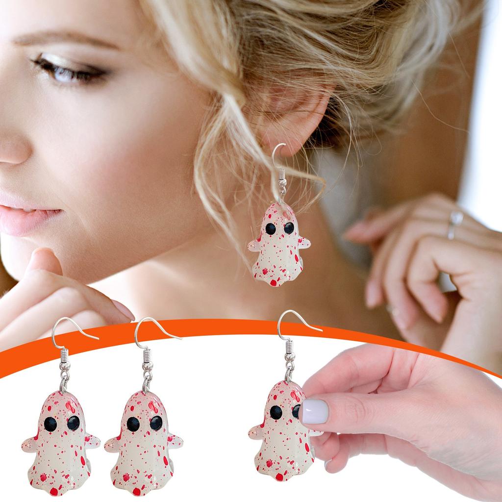 Resin Earrings 3D Halloween Earrings Luminous