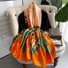 Print Scarf Long Artificial Silk Scarf Women's Summer Beach Shawl