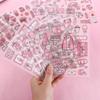 Cartoon Frosted Sticker Pink Flash Point Sticker Decorative Sticker Anime Stickers Diary Stickers