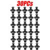 50pcs Universal Car Hole Plastic Rivets Fastener Push Clip Black Bumper Door Trim Panel Retainer Fastener Clip Car Accessories
