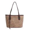 Contrasting color tote bag women's large-capacity 2025 new summer versatile casual shoulder bag, high-end sense work commuter bag