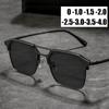 Unisex Myopia Glasses Vintage Outdoor Anti-UV Minus Sunglasses Finished Near Sight Eyeglasses