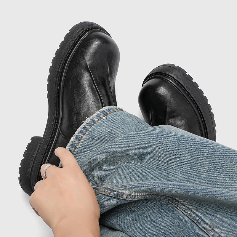 Модная мужская кожаная обувь дерби на толстой подошве Дизайнерские стили Вечеринка и работа Повседневный досуг и бизнес Взрослая обувь для костюма 38-46