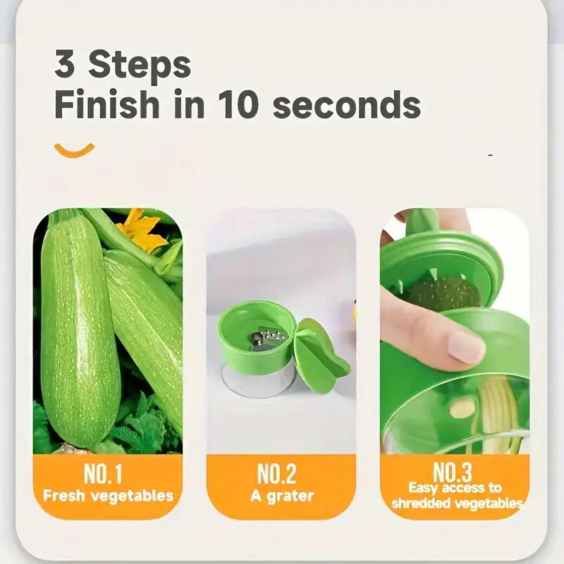 1pc, Vegetable Spiral Scrubber, Manual Gourd Scrubber, Potato Cutter, Multifunctional Fruit Grater, Kitchen Supplies, Kitchen Gadgets