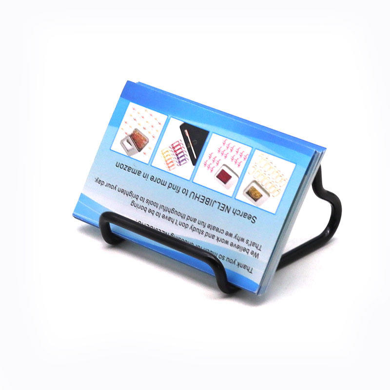 Металлическая подставка для телефона с уникальной формой, держатель для визиток, двойная функция, настольный органайзер, декоративный аксессуар для офисного или домашнего стола