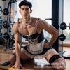 Мужское специальное нижнее белье, откровенный прозрачный боди для бондажа, наряд для постельных страстей, мужское кружево