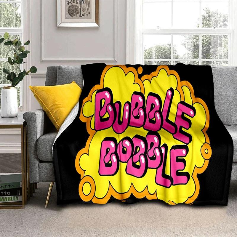 Мультяшная игра Bubble Bobble Геймер 3D Плед, Мягкий плед для дома Спальни Кровати Дивана Пикника Путешествия Офиса Покрывало Дети