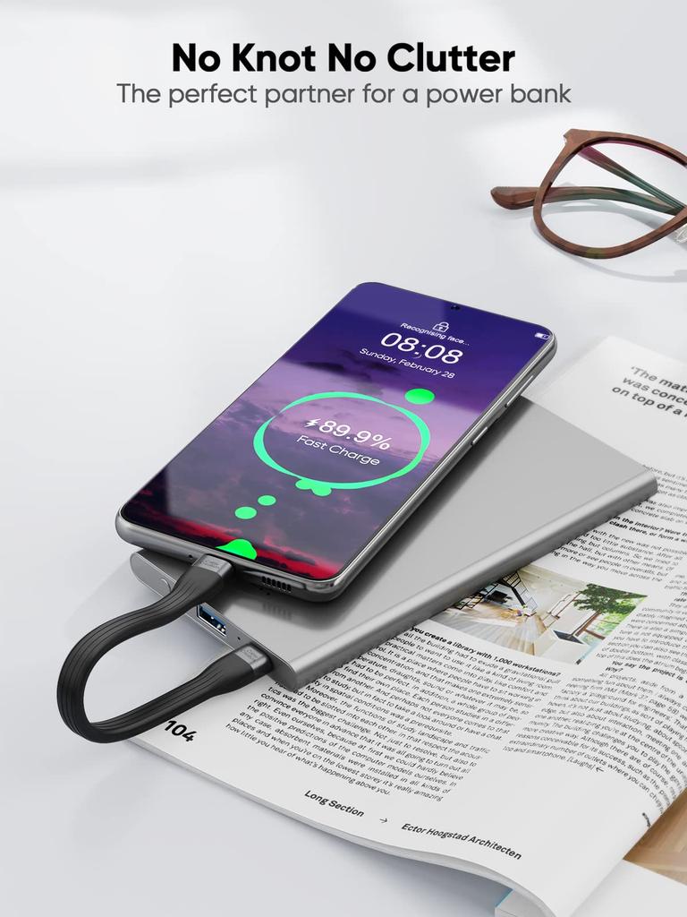 Short USB Type C CableCreation USB Type C Short USB C Fast Charging Compatible with MacBook iPad Chromebook Galaxy and Steam Compatible with Type C