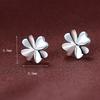 Женские милые серьги-цветы, серьги-гвоздики из искусственного серебра, свадебные украшения