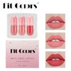 Fit Colors 3 Capsule Lip Gloss Set Matte Fog Velvet Without Dipping Cup Lip Glaze Liquid Lipstick