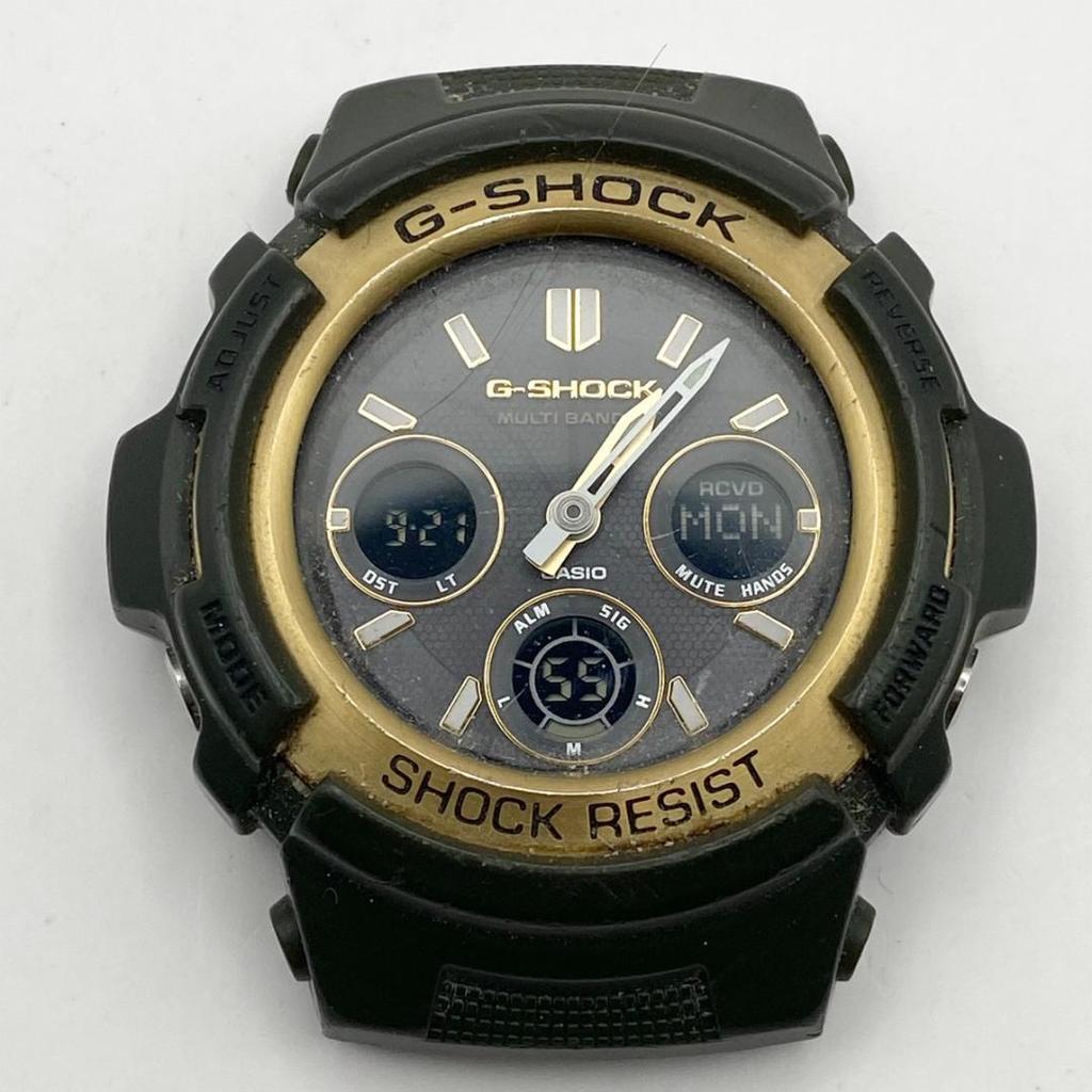 Б/у Casio CASIO G-SHOCK Радио-солнечные часы Мужские Золотые