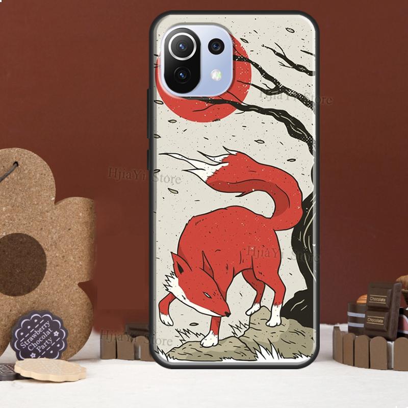 Чехол в японском стиле с лисой для POCO F5 X3 X4 X5 Pro F4 GT C40 F3 Чехол для Xiaomi 11T 12T Pro 12 X 13 Lite Обложка