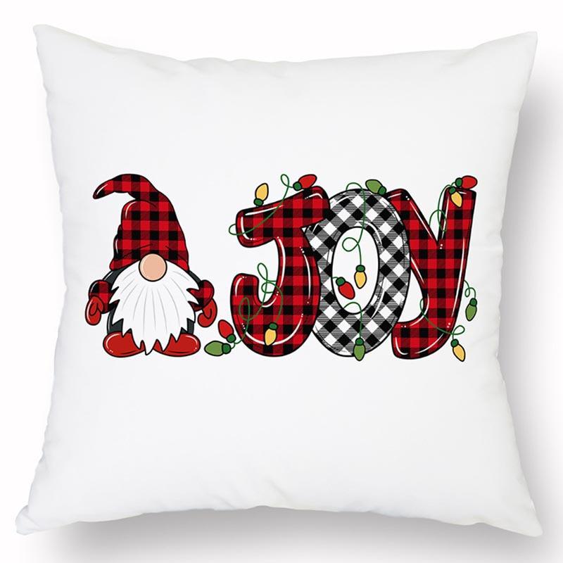 Новая Рождественская Льняная Наволочка с Принтом Домашний Диван Гостиная Праздничная Грязеотталкивающая Подушка