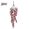 Artificial Red Berry Garland Garland Hanging Vine Swag Christmas Holiday Wall Door Vertical Space Decorative Plant Frame Decor Faux Berries String