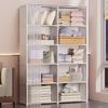 Thickened Multifunctional Storage Rack: Bookcase, Wardrobe, and Toy Organizer with Dustproof, Detachable Design.