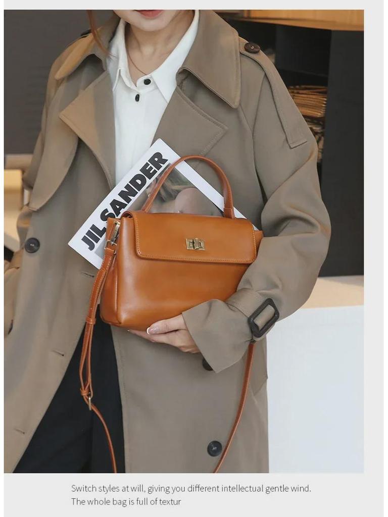 Genuine Leather Women's Messenger Bag - 2024 Autumn/Winter High-Quality, Fashionable, Versatile Shoulder Handbag