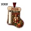 Holiday Cash Gift Card Ornament Stocking Shaped Christmas Ornament, Acrylic Money Holder Hanging Party Decor Decor, Xmas Tree for Tree, Supplies