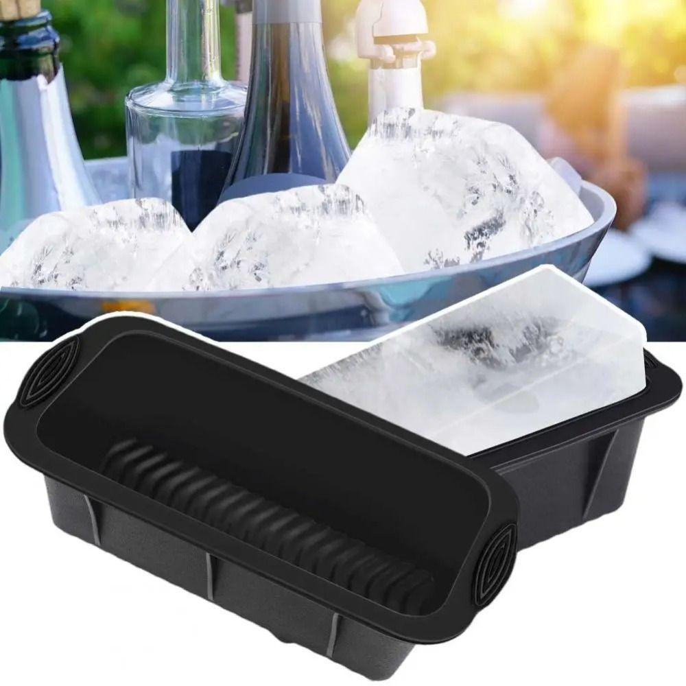 Форма для льда, форма для ледяных блоков, многоразовая силиконовая форма для льда, складной большой лоток для льда