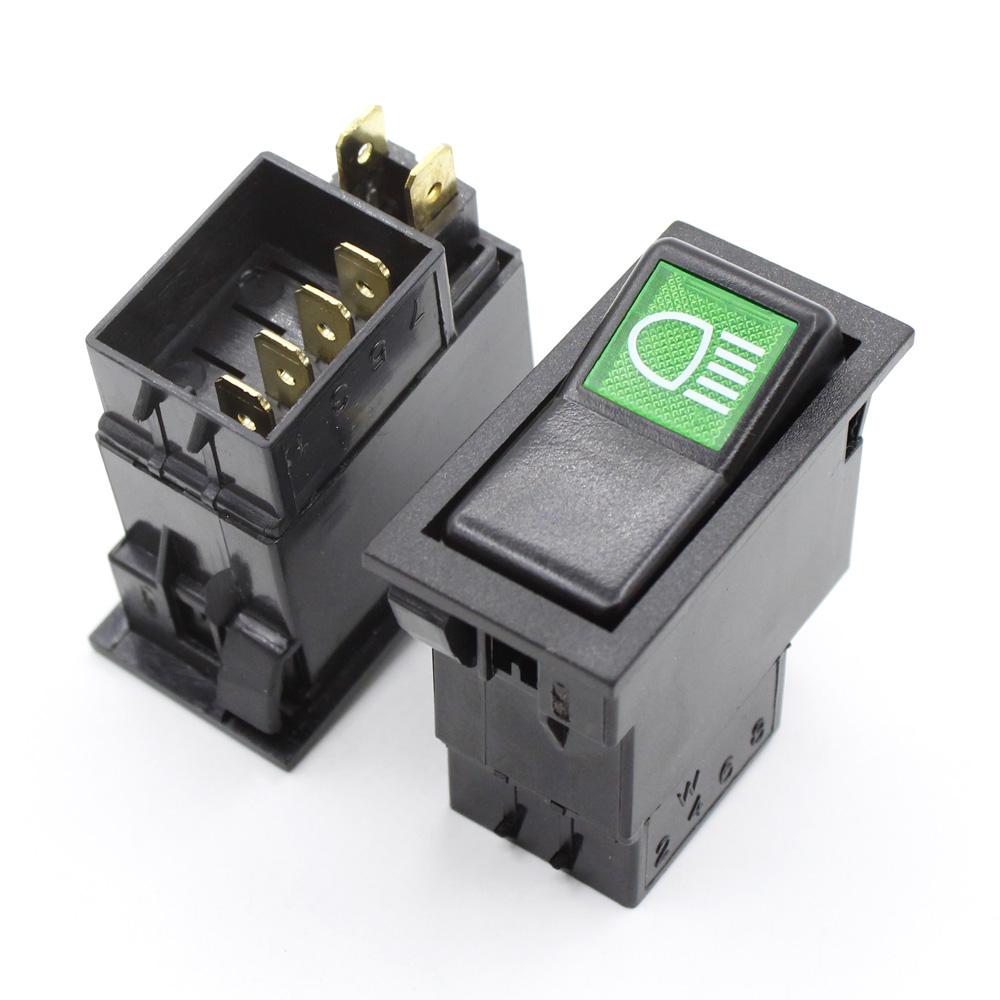 Car Truck Motorcycle Boat Headlight Switch Button On Off Control Modification High Beam,Low Beam Turn Off Three Gear Switch Switches4