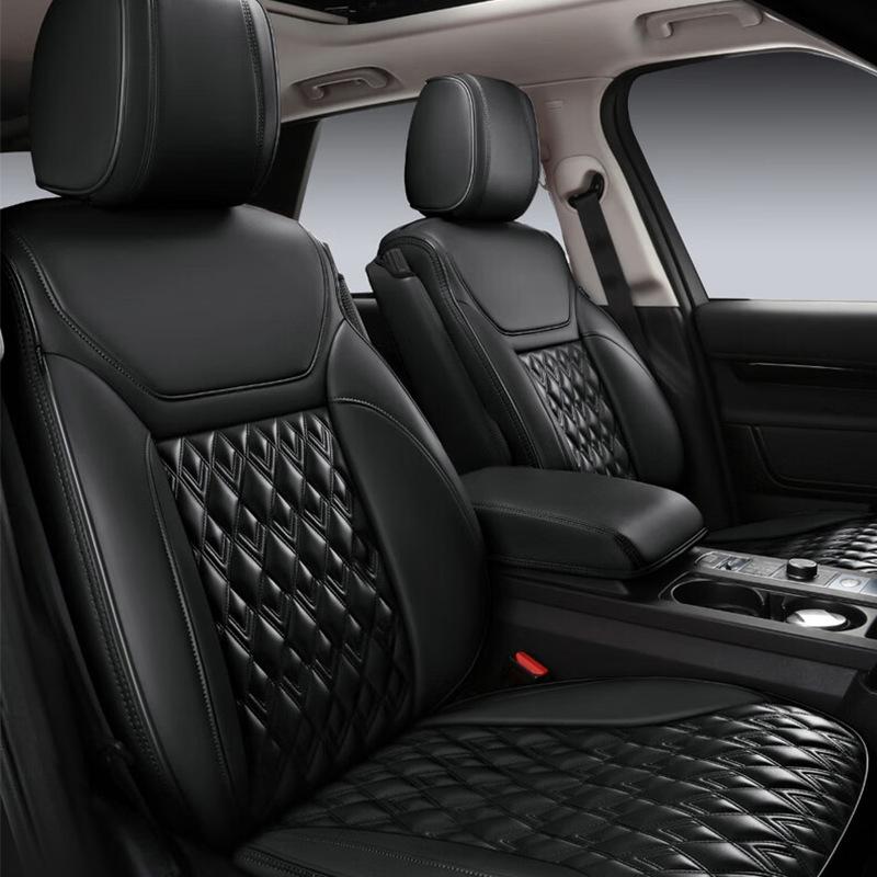 Всесезонный комплект кожаных чехлов и подушек на сиденья для Toyota Land Cruiser