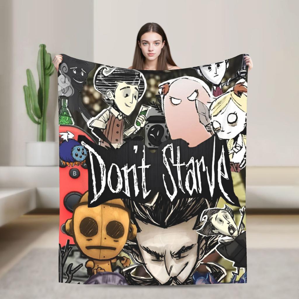 Don't Starve Survival Game Velvet Throw Fashion Blankets Monsters for Rug Piece Knitted Fashion Blanket Office Lightweight Breathable