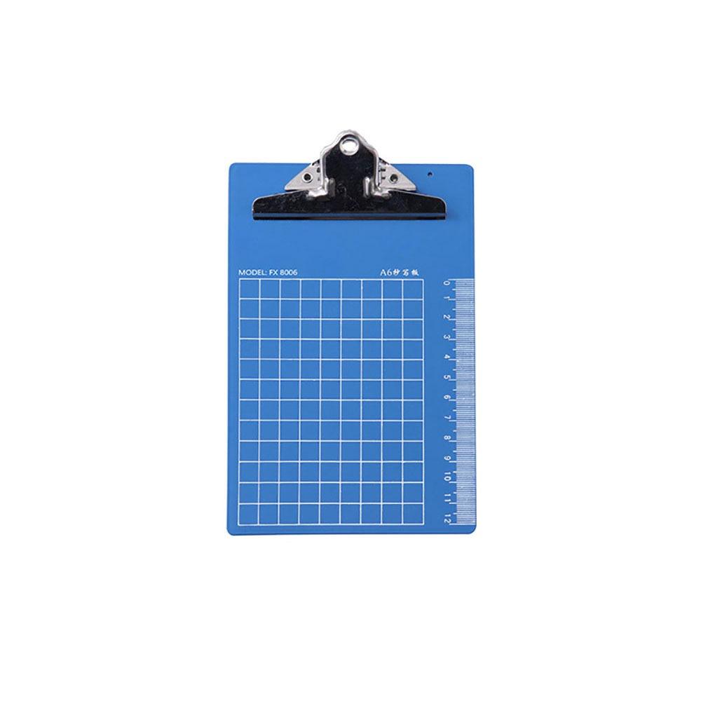 1Pcs Blue Writing Pad Board A4/A5/A6 Menu Bill Folder New Clip File Organize Paper Ticket Storage