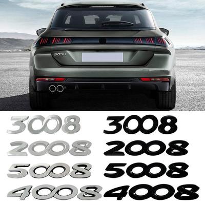 3D металлический автомобильный Стайлинг, логотип, номер, задняя наклейка на багажник для 3008 2008 5008 4008, украшения, автомобильные аксессуары