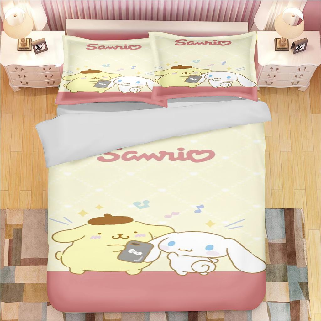 Мультяшное одеяло с помпонами Pompompurin, полиэстер, милый принт, мягкое постельное белье, на заказ, для дома, инопланетянин, детская спальня, одеяло, подарок для детей