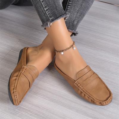 Летняя популярная женская обувь Doudou, лоферы на плоской подошве, повседневные туфли без застежек, повседневная обувь на плоской подошве, удобная обувь на осень для женщин